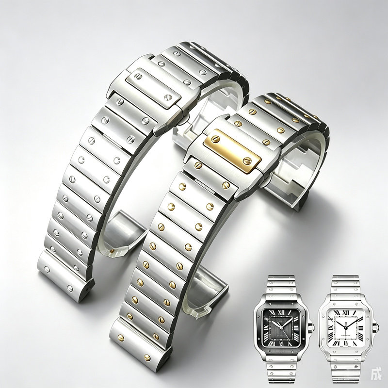 Cartier Watch Santos - Cinturino per orologio in acciaio inossidabile